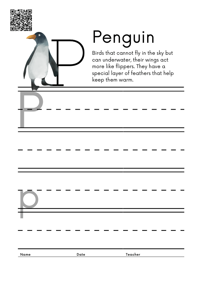 WORKSHEET 16 Animal Alphabet Letter Practice Free Printable Worksheets