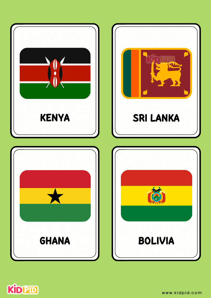  Flags of the World Flashcards- 17