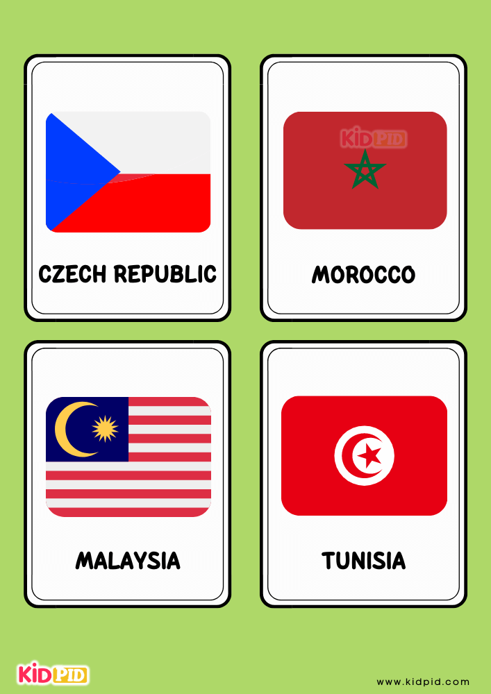  Flags of the World Flashcards- 18