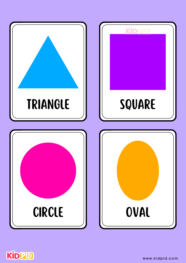  Learn the Shapes Colorful Flashcard Sheets- 2