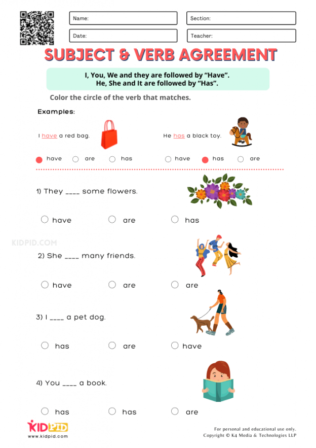 Verb Agreement With Compound Subjects Worksheets