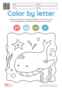 Color by Letter Free Printable Worksheets for Kids - Kidpid