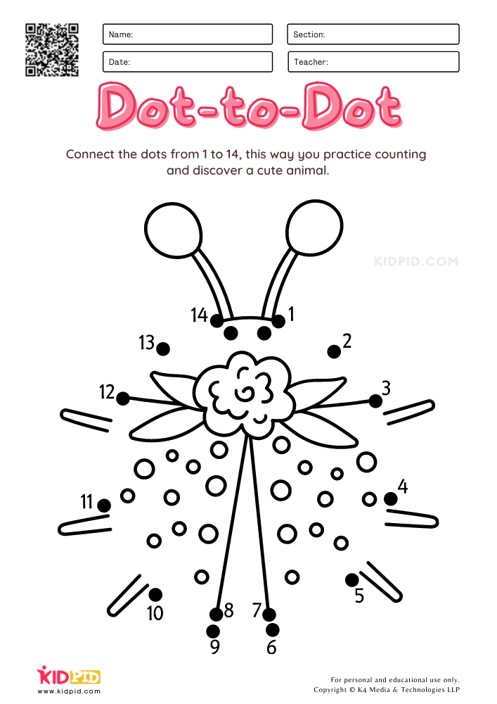 WORKSHEET 2 Connect the Dots Free Printable Worksheets for Kids