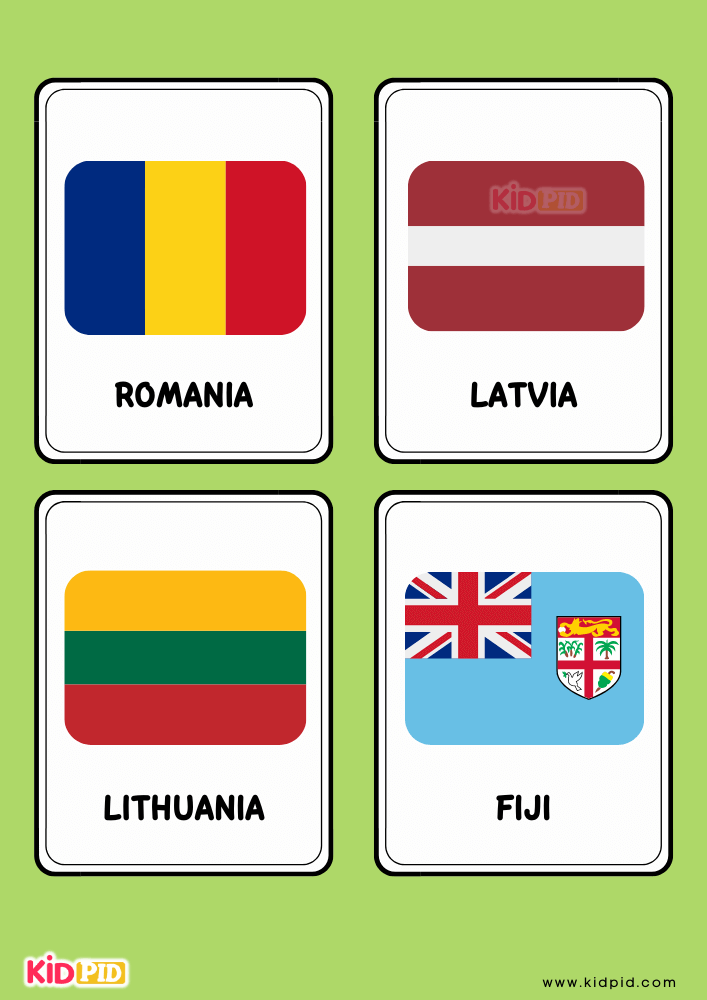  Flags of the World Flashcards- 20