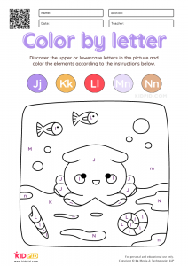 Color by Letter Free Printable Worksheets for Kids - Kidpid