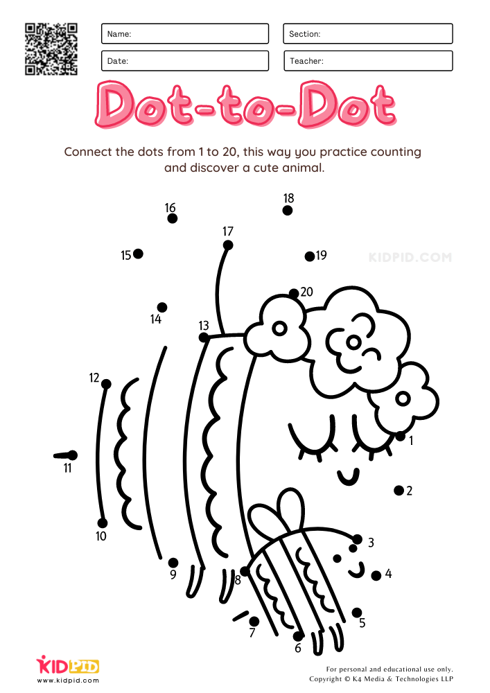 WORKSHEET 3 Connect the Dots Free Printable Worksheets for Kids