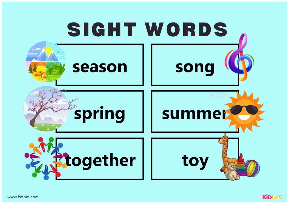 Sight Words Flashcards Amber