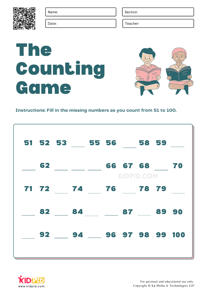 WORKSHEET 3 Simple Math Counting Games Printable Worksheets