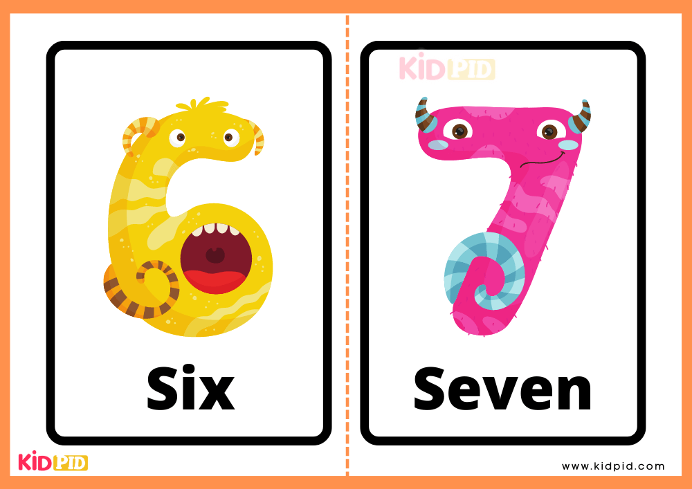 Colourful Number Flashcards- 4