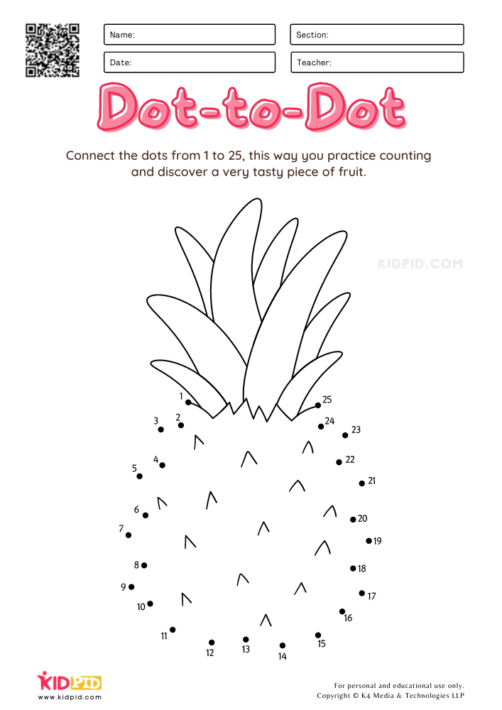 WORKSHEET 4 Connect the Dots Free Printable Worksheets for Kids