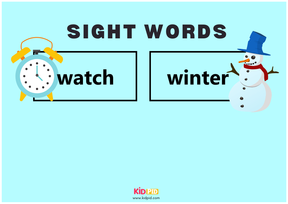 Sight Words Flashcards Amber
