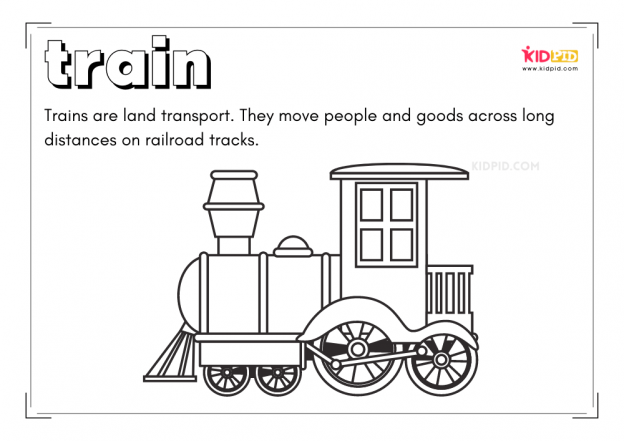 Transport Coloring Pages Worksheet - Kidpid