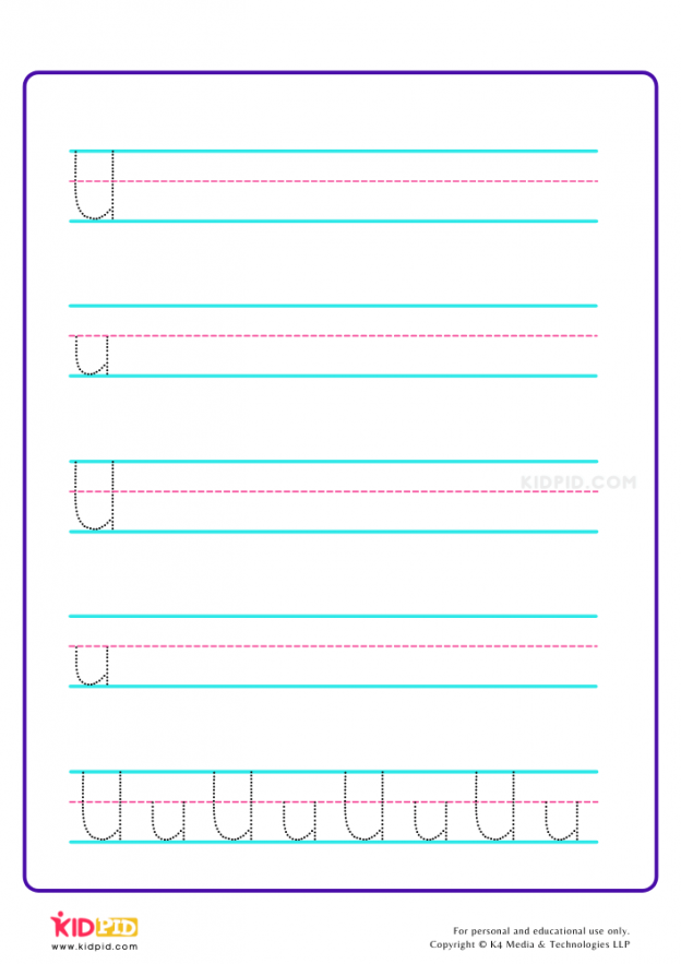 Alphabet Handwriting Printable Worksheets - Kidpid