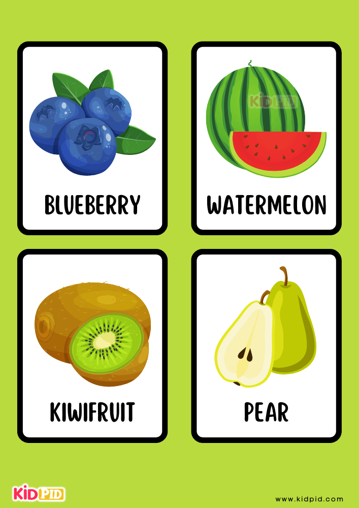 Fruit Education Flashcards- 5