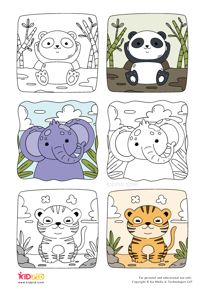 WORKSHEET 5 Animals Coloring Pages for Kids