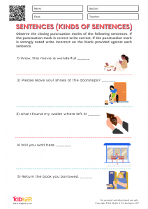 Kinds of Sentences Free Printable Worksheets for Grade 2 - Kidpid