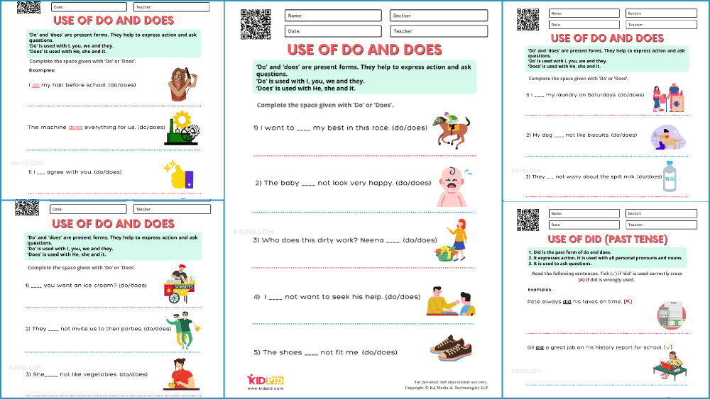 Auxiliary Verb To Do Worksheets