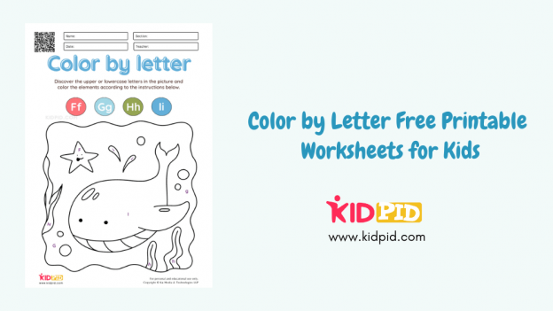 Color by Letter Free Printable Worksheets for Kids - Kidpid