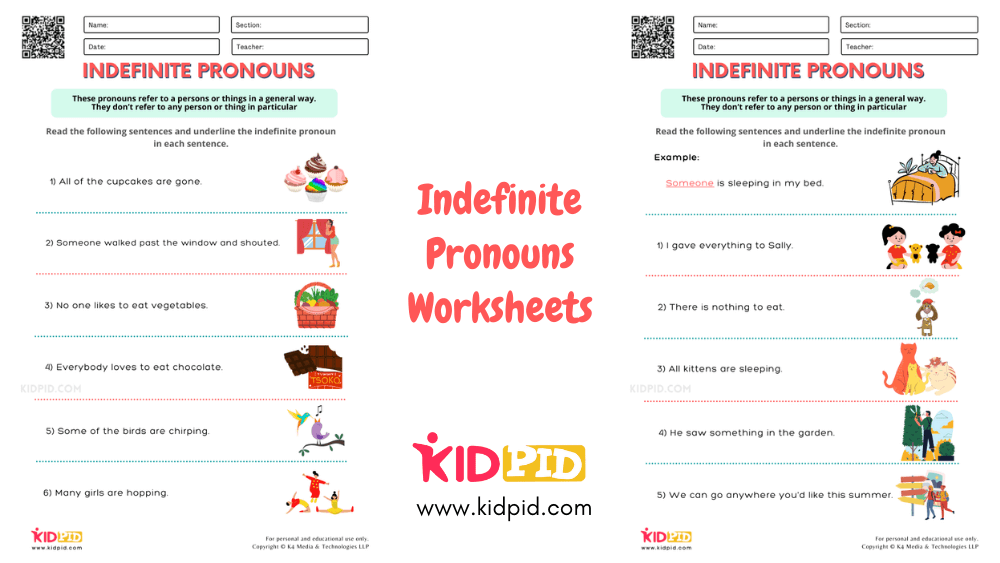 Indefinite Pronouns Worksheet For Grade 7