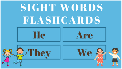 Sight Words Red List Flashcards Feature Image