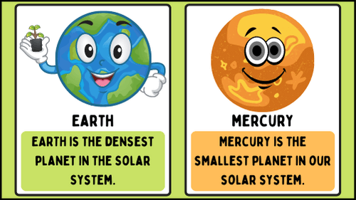 3D Planets Flashcards - Kidpid