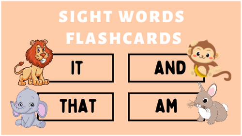 Sight Words Golden List Flashcards Feature Image