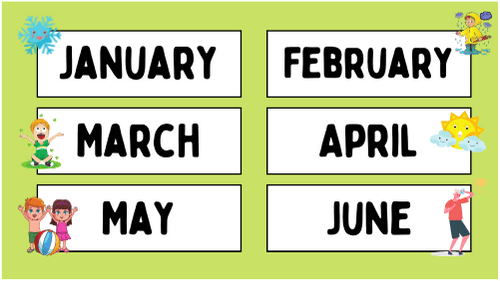 Months of the Year Flashcards Feature Image