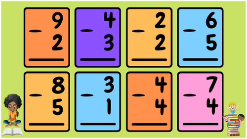 Basic Subtraction Flashcards Feature Image