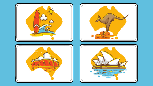 Australian Themed Flashcards Feature Image