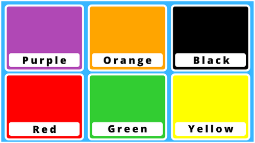Color Names Simple Flashcard Sheets Feature Image
