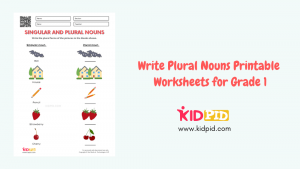 Write Plural Nouns Printable Worksheets for Grade 1 - Kidpid