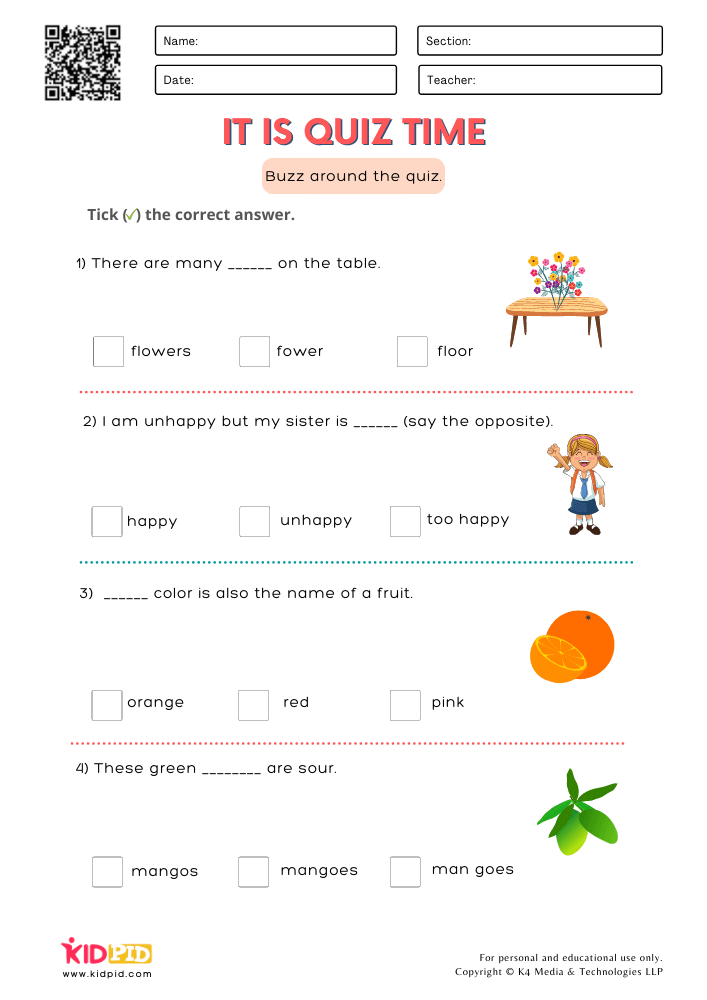 english grammar quiz worksheets for grade 1 kidpid