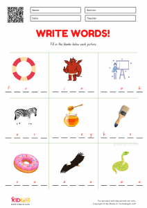 Write 5 Letter Words Worksheet for Grade 2 - Kidpid