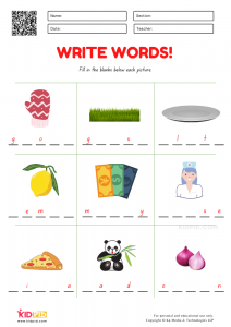 Write 5 Letter Words Worksheet for Grade 2 - Kidpid