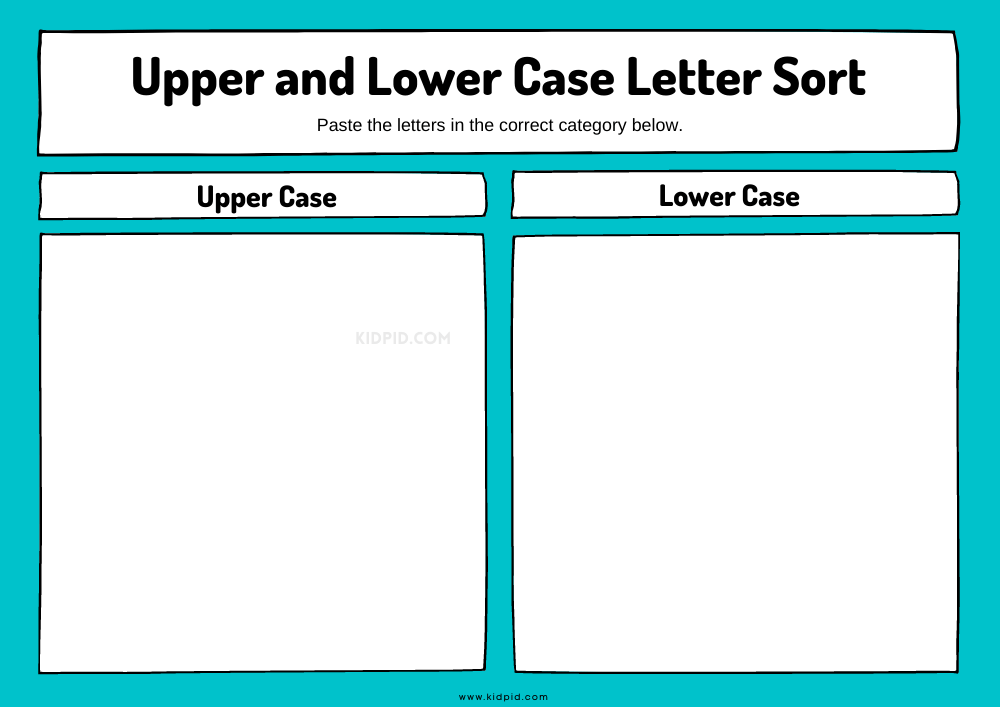 Uppercase and Lowercase Letters Worksheet