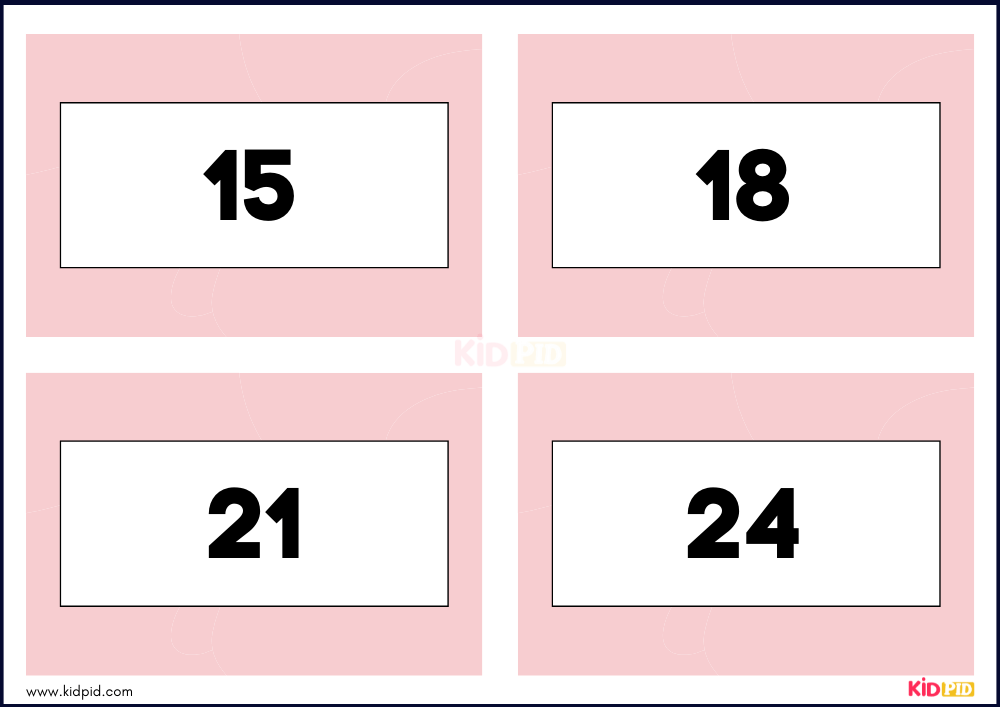 Times Tables Multiplication Matching Card Game Flashcards- 17