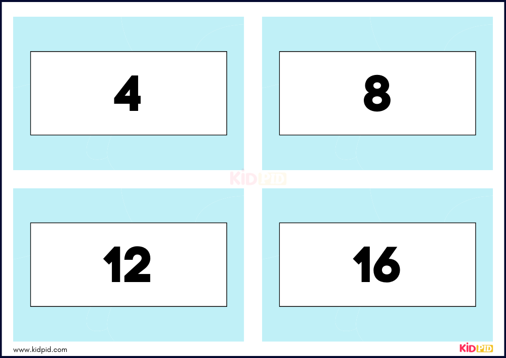 Times Tables Multiplication Matching Card Game Flashcards- 22