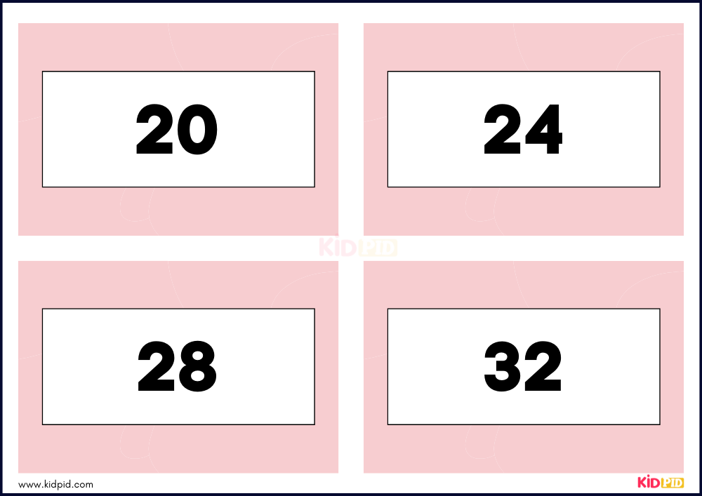 Times Tables Multiplication Matching Card Game Flashcards- 23