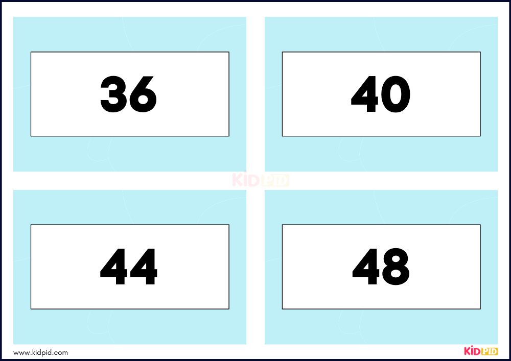 Times Tables Multiplication Matching Card Game Flashcards- 24
