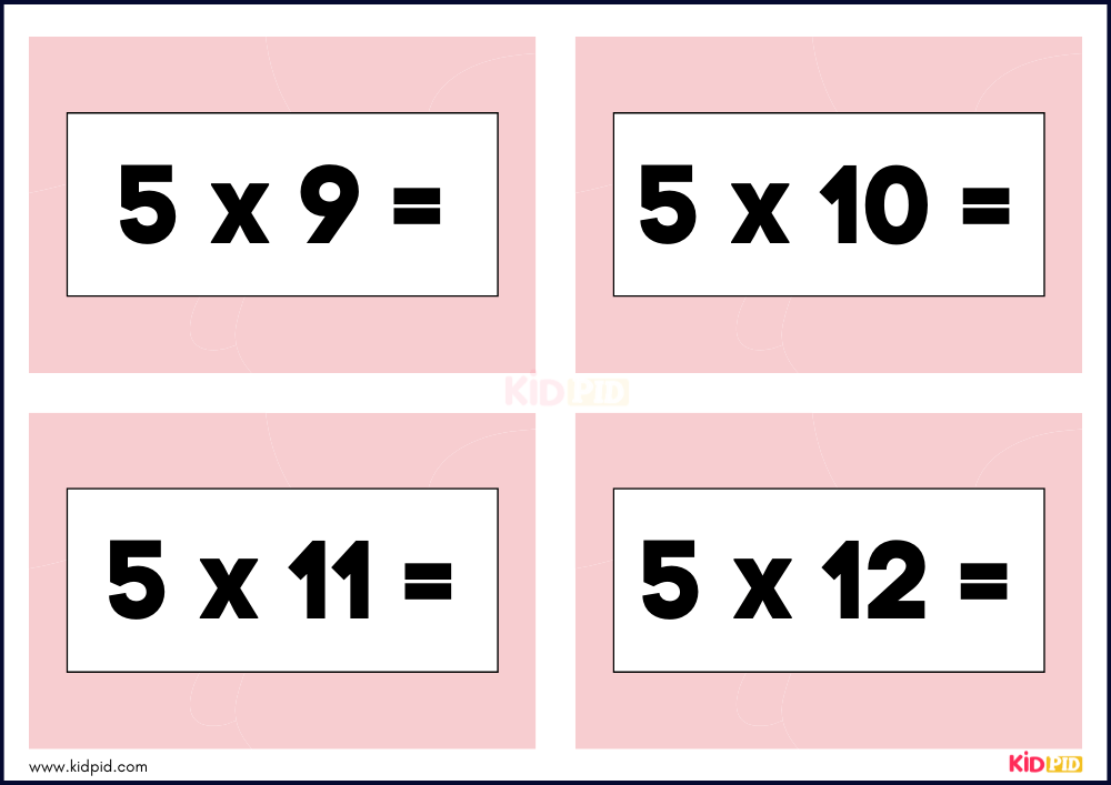 Times Tables Multiplication Matching Card Game Flashcards- 27