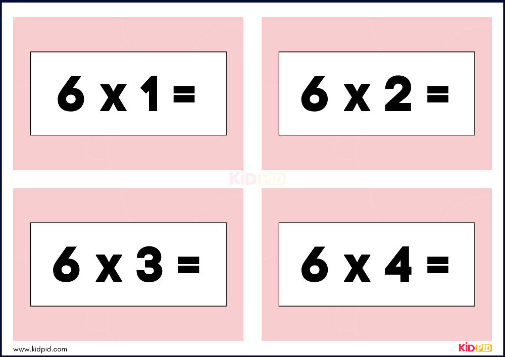 Times Tables Multiplication Matching Card Game Flashcards- 31