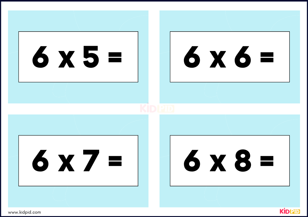 Times Tables Multiplication Matching Card Game Flashcards- 32