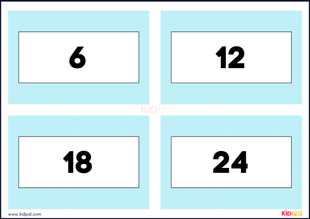 Times Tables Multiplication Matching Card Game Flashcards- 34