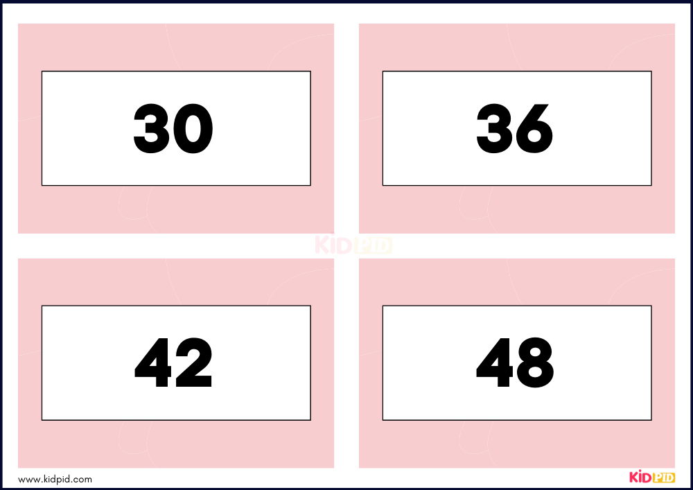 Times Tables Multiplication Matching Card Game Flashcards- 35