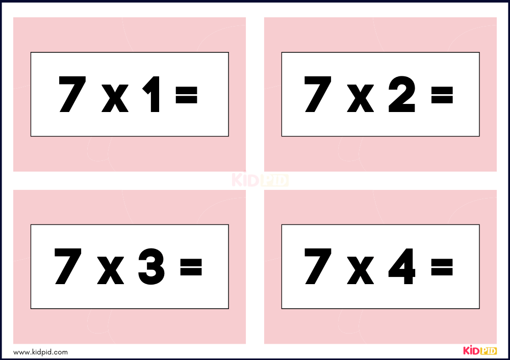 Times Tables Multiplication Matching Card Flashcards- 37