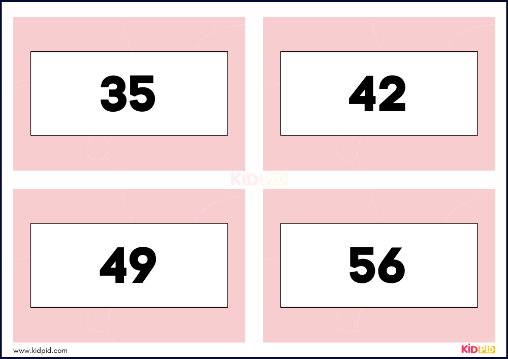 Times Tables Multiplication Matching Card Flashcards- 41