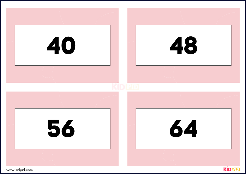 Times Tables Multiplication Matching Card Flashcards- 47