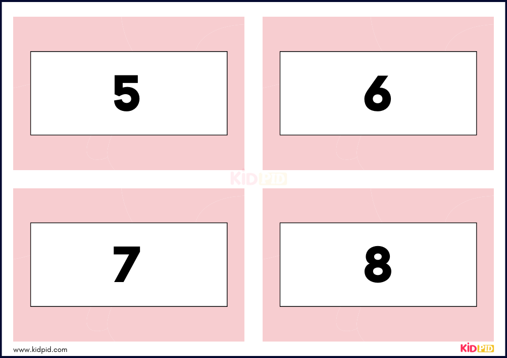 Times Tables Multiplication Matching Card Game Flashcards- 5