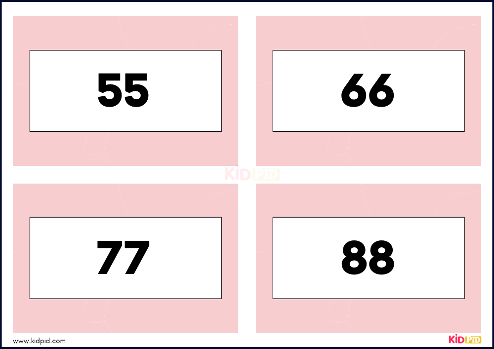 Times Tables Multiplication Matching Card Flashcards- 65