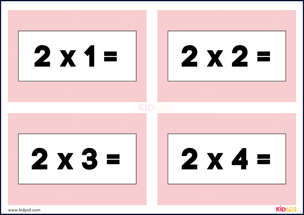 Times Tables Multiplication Matching Card Game Flashcards- 7